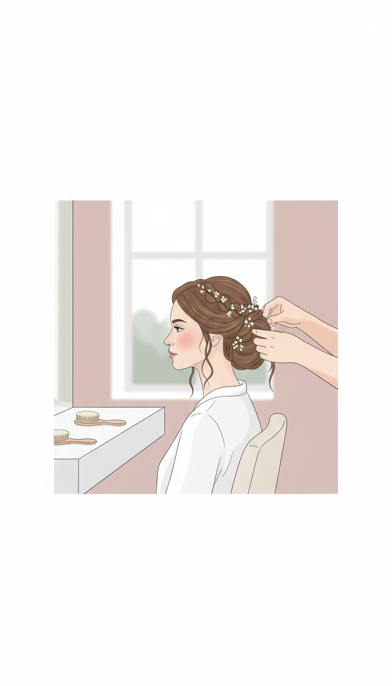 Bridal Hair Styling with Soft Waves