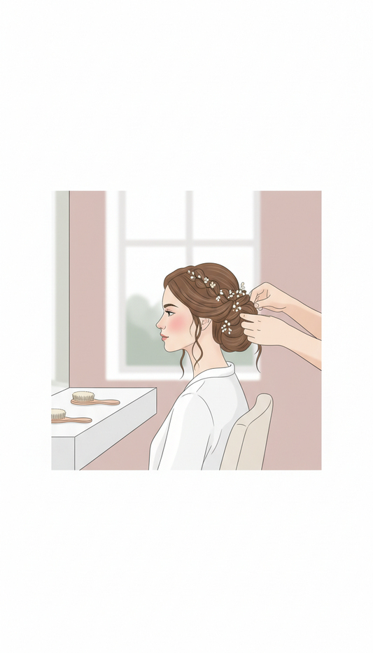 Bridal Hair Styling with Soft Waves